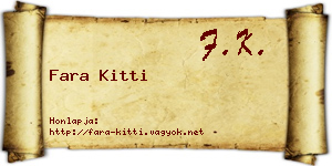 Fara Kitti névjegykártya